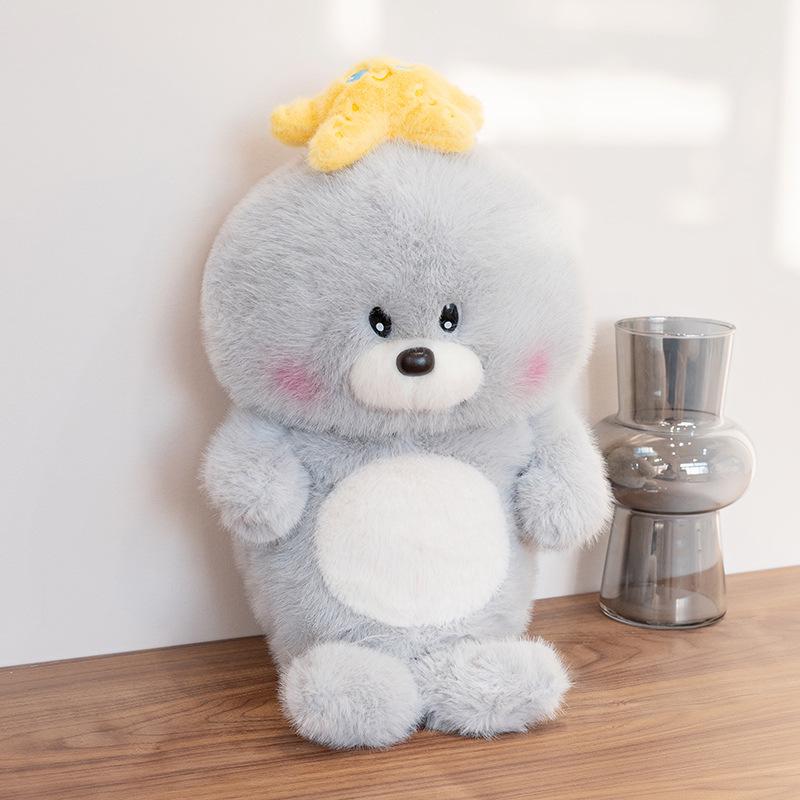Adorable Sea Lion Plush Backpack - Cartoon Doll Sleeping Pillow for Kids and Girls