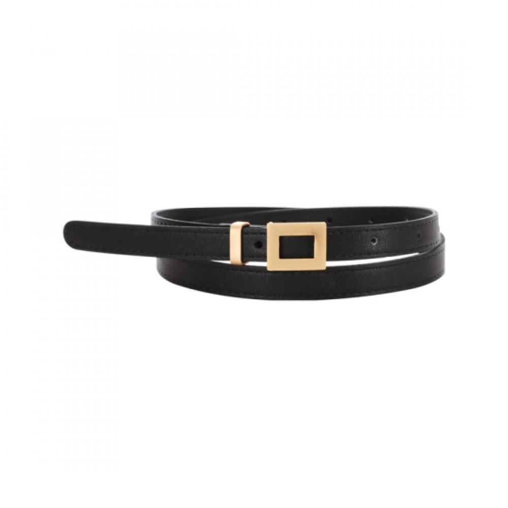 Shop   Women S Premium Gold Square Ring Slim Belt 5 colorS Tu Wbt 0749