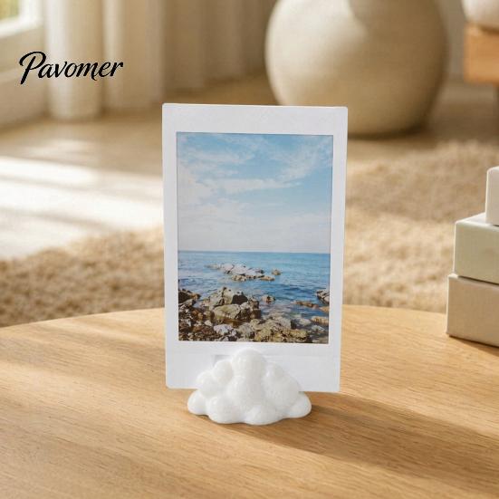 Office Desk Photo Holder 5Pcs 3D Printed Stand, Decorative Display Rack, Lovely Cloud Shape Picture Small Easel for Photos Leaf Artwork Hand Paintings