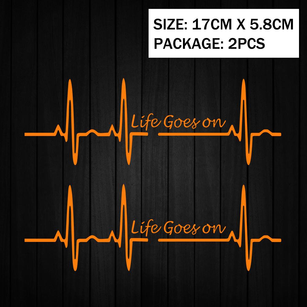 Heart Beat Trackpad Life Goes On Refletor Moto Stickers Motorcycle Scooter Body Fuel Tank Accessories Decals for Honda Vespa