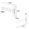 Yamazaki Tower Folding Clothes Dryer Drywall Tweezers and Wood Screws for Less Visible 30cm W x D x 18cm H Wall-Mounted (Includes Holes) - White,