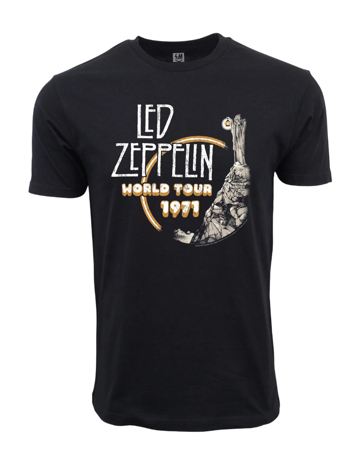 Men s and Women s T-shirts 1971 Led Zeppelin World Tour Graphic S