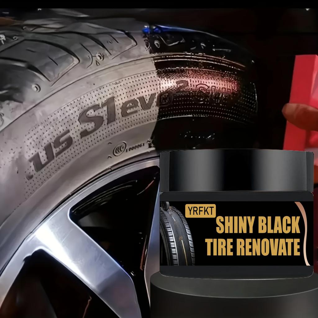 Tire Shine & Plastic Repair Paste - Removes Scratches/Oxid, Restores Shine for Tires/Trim with UV Protect, 5-Min Fix