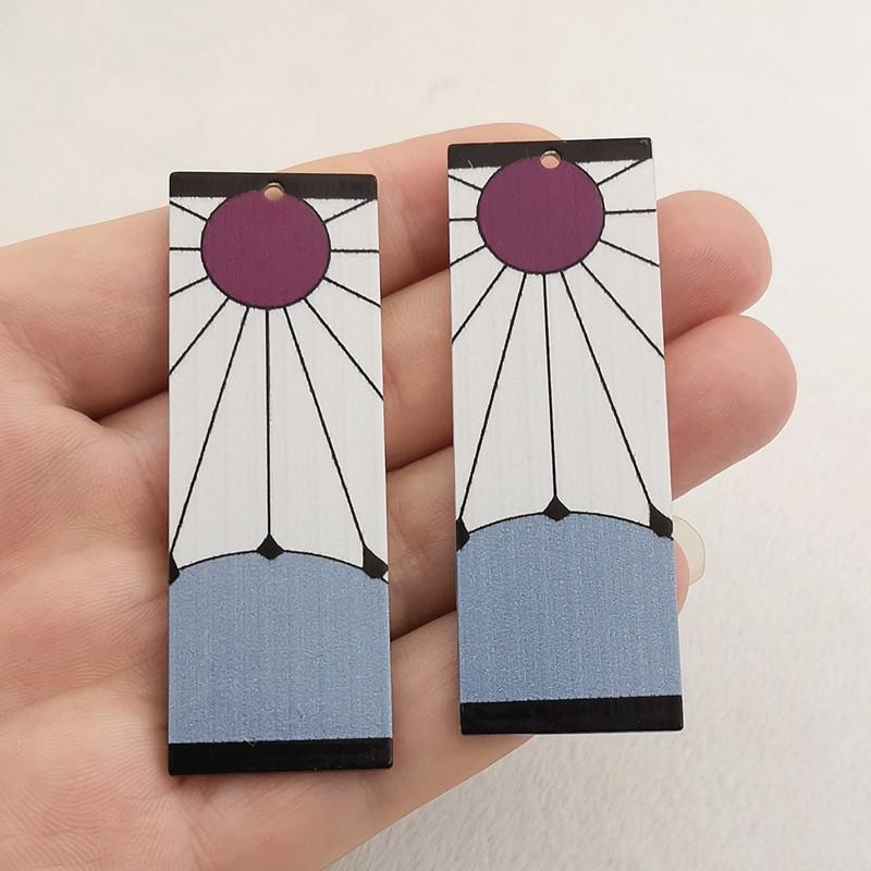 

6pcs Anime Acrylic Charms Demon Slayer Kimetsu No Yaiba Blade of Ghost Charms Pendant Fit Jewelry Making DIY Jewelry Findings