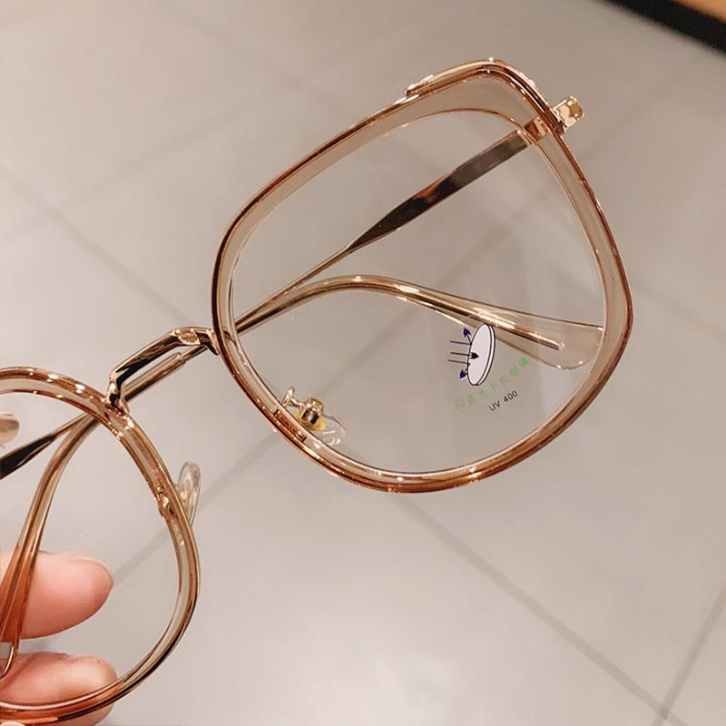 Large Square Anti Blue Light Magnifying Reading Glasses for Men Women Clear Fashion Computer Eyeglasses Optical Glasses 0 to +6 0