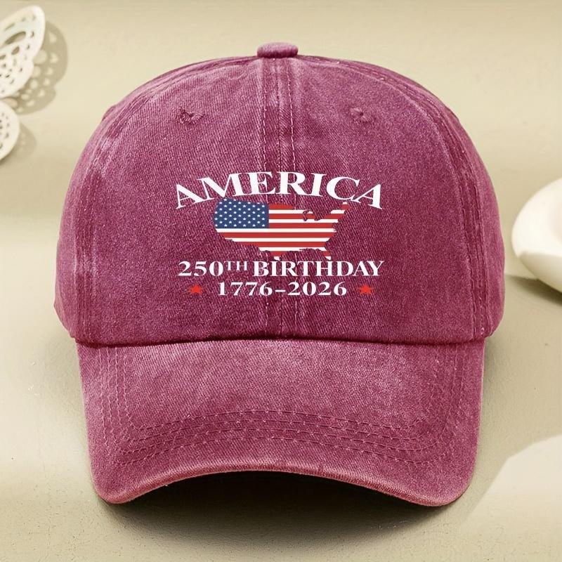 250th Anniversary Series 250 BIRTHDAY Letter Print WomenS Baseball Cap Adjustable Snapback er Appropriate for Any Season