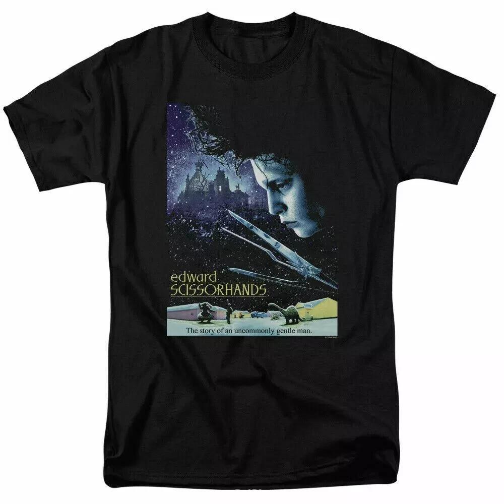 Edward Scissorhands Poster T Shirt Mens Licensed Classic 80s Movie Tee Black XL