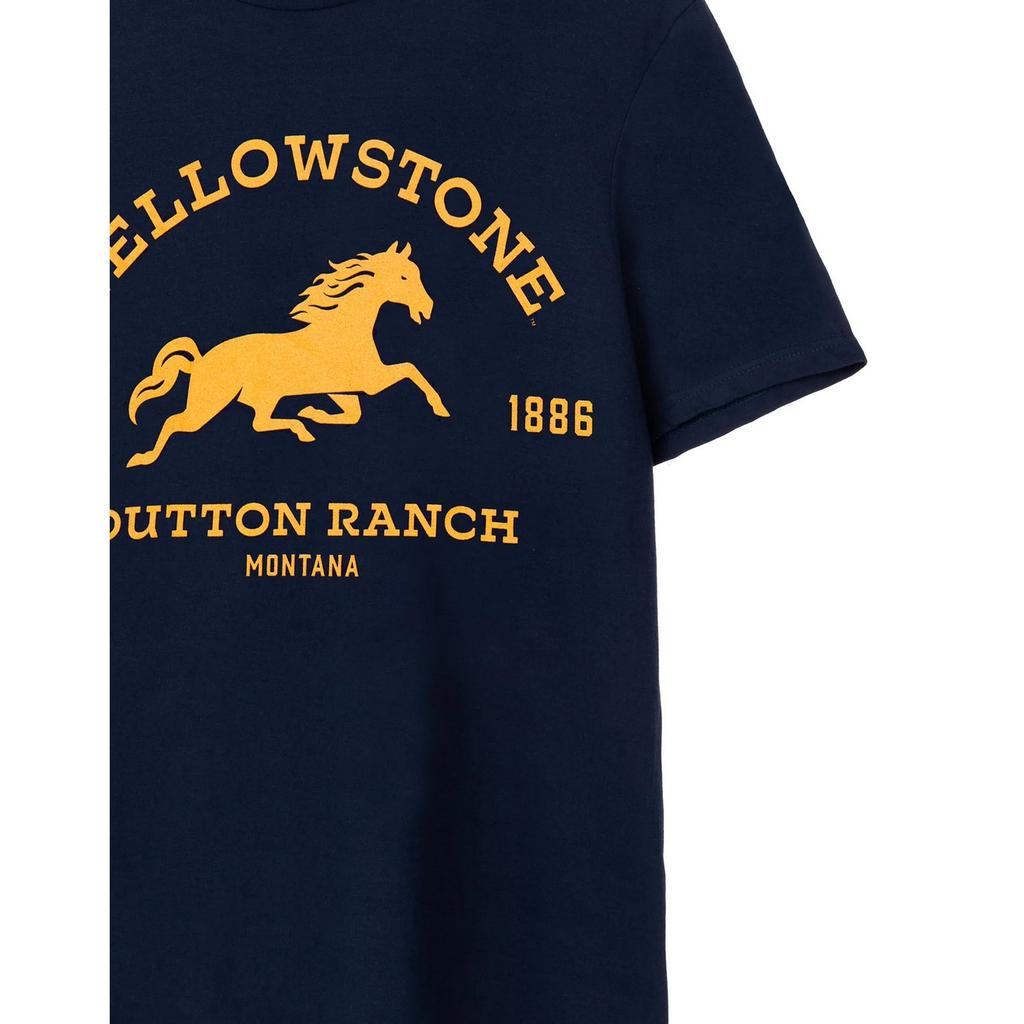 Yellowstone Mens Dutton Ranch Logo Short-Sleeved T-Shirt