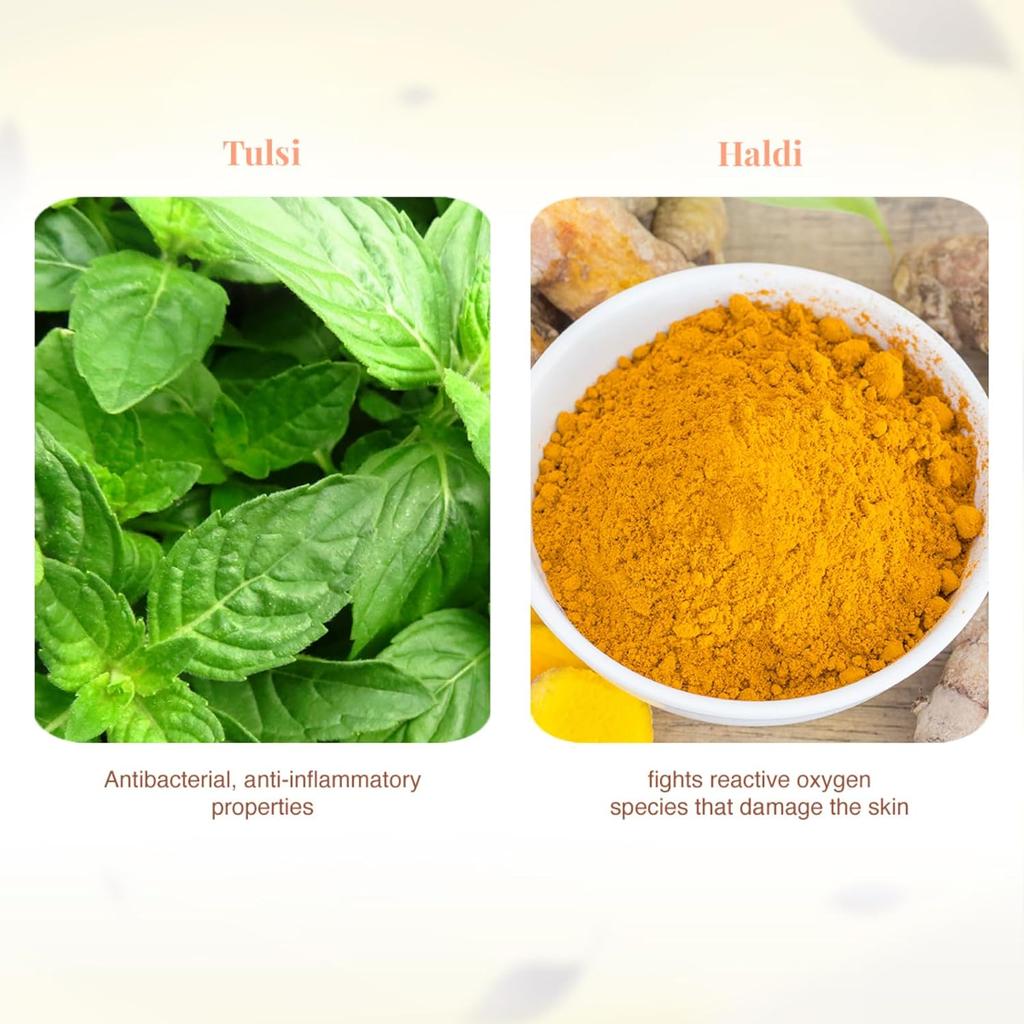 VLCC Ayurveda Deep Pore Cleansing Haldi & Tulsi Face Wash 100ml X 4 Pack Brightening