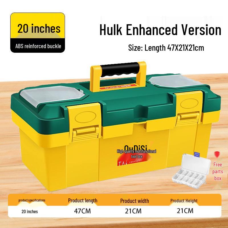Three-Layer Foldable Plastic Toolbox for Car-Mounted Storage and Multi-Functional Repairs