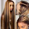 Light Gold Floral Lace Front Wig, Permable & Dyeable, Full Head Style