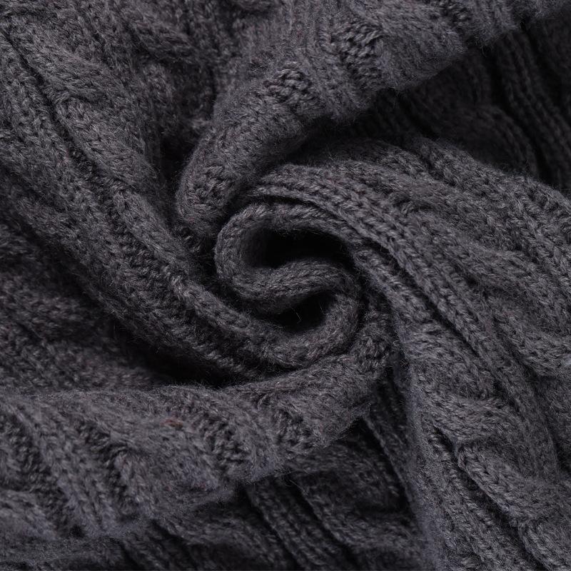 Handcrafted Wool Yarn Sweater with Acrylic Jacquard Fabric and Twisted Rope Thread Handbag.