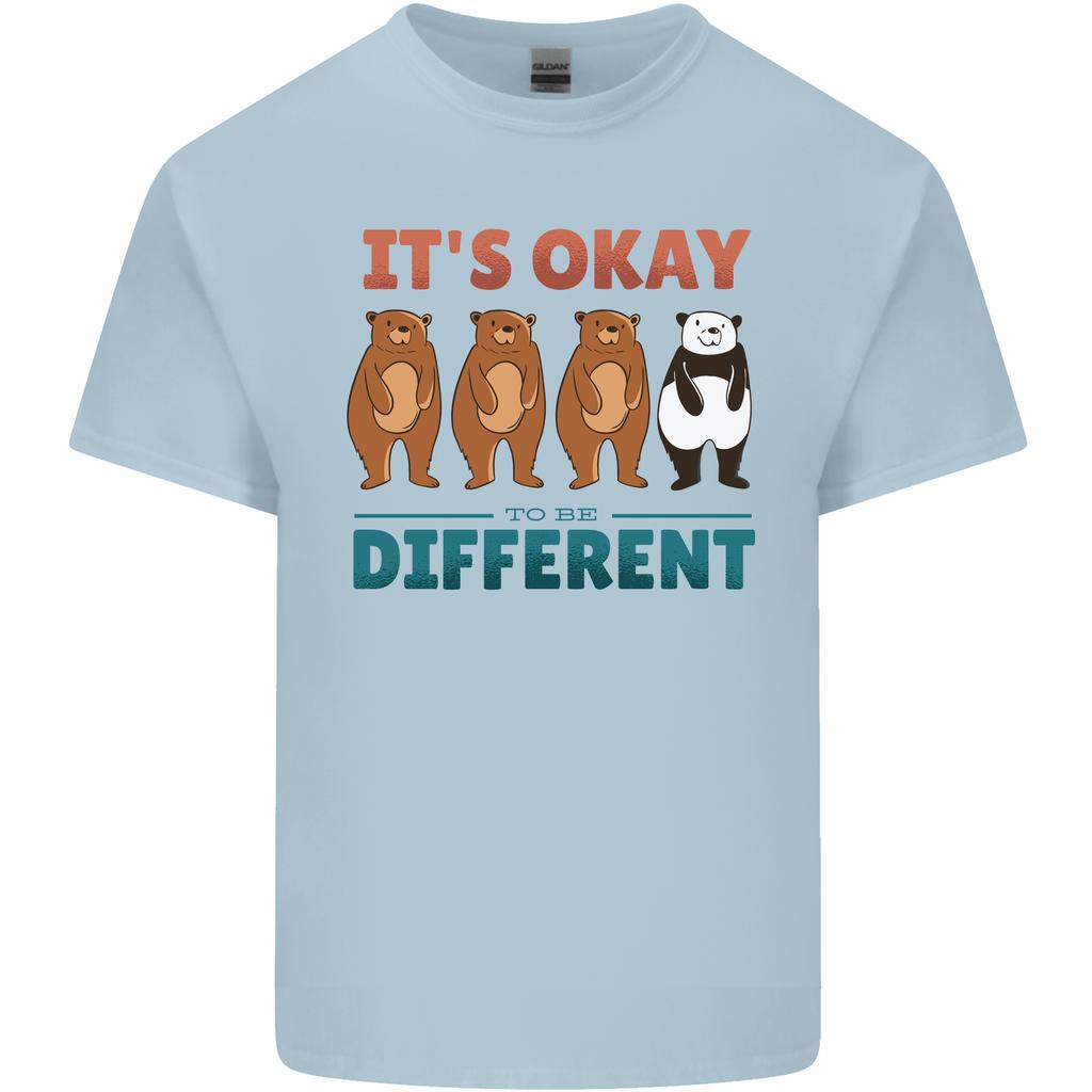 Panda Bear LGBT Its Okay to Be Different Unisexs Light Cotton TShirt