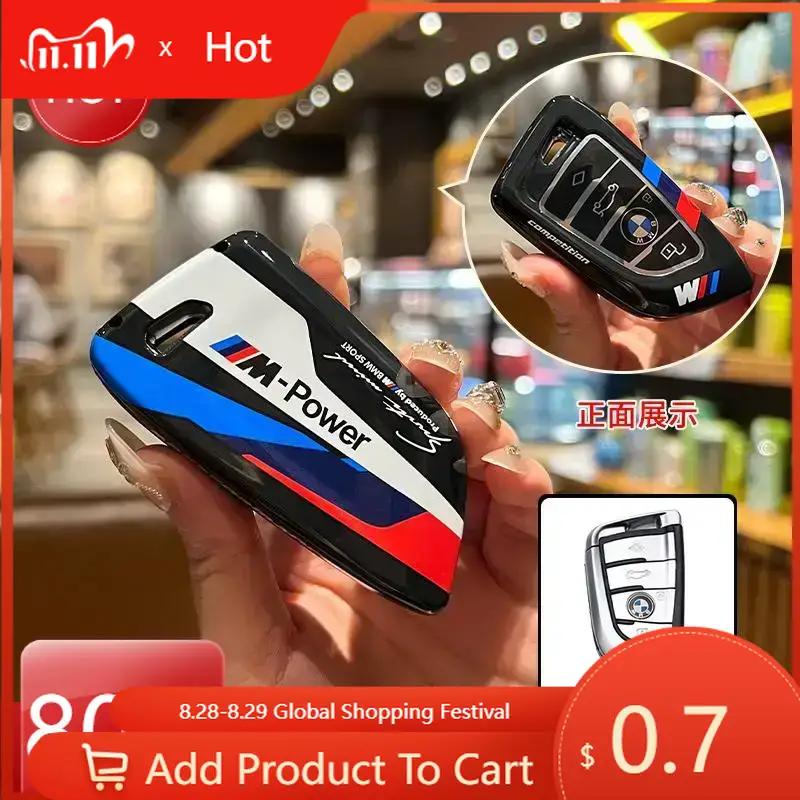 Car Sticker Hot 2025 Car Key Cover Case Shell For BMW G30 G20 X1 X2 X3 X4 X5 X6 520 525 320i G11 F15 F16 G01 G02 Keychain Access