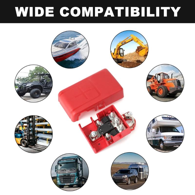 Automotive Battery Terminals Connector Fuses Box 32V/400A High Current Capacity Terminals Connector for Safe Power Supply