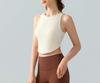 Crisscross Back Yoga Sports Bra - Slimming Round Neck Fitness Top