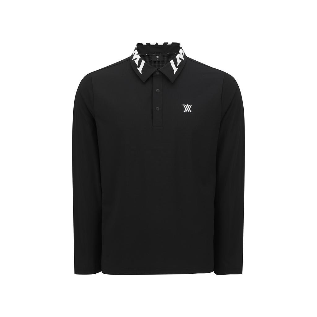 ANEW GOLF Men Collar Point Long T-Shirt_Bk