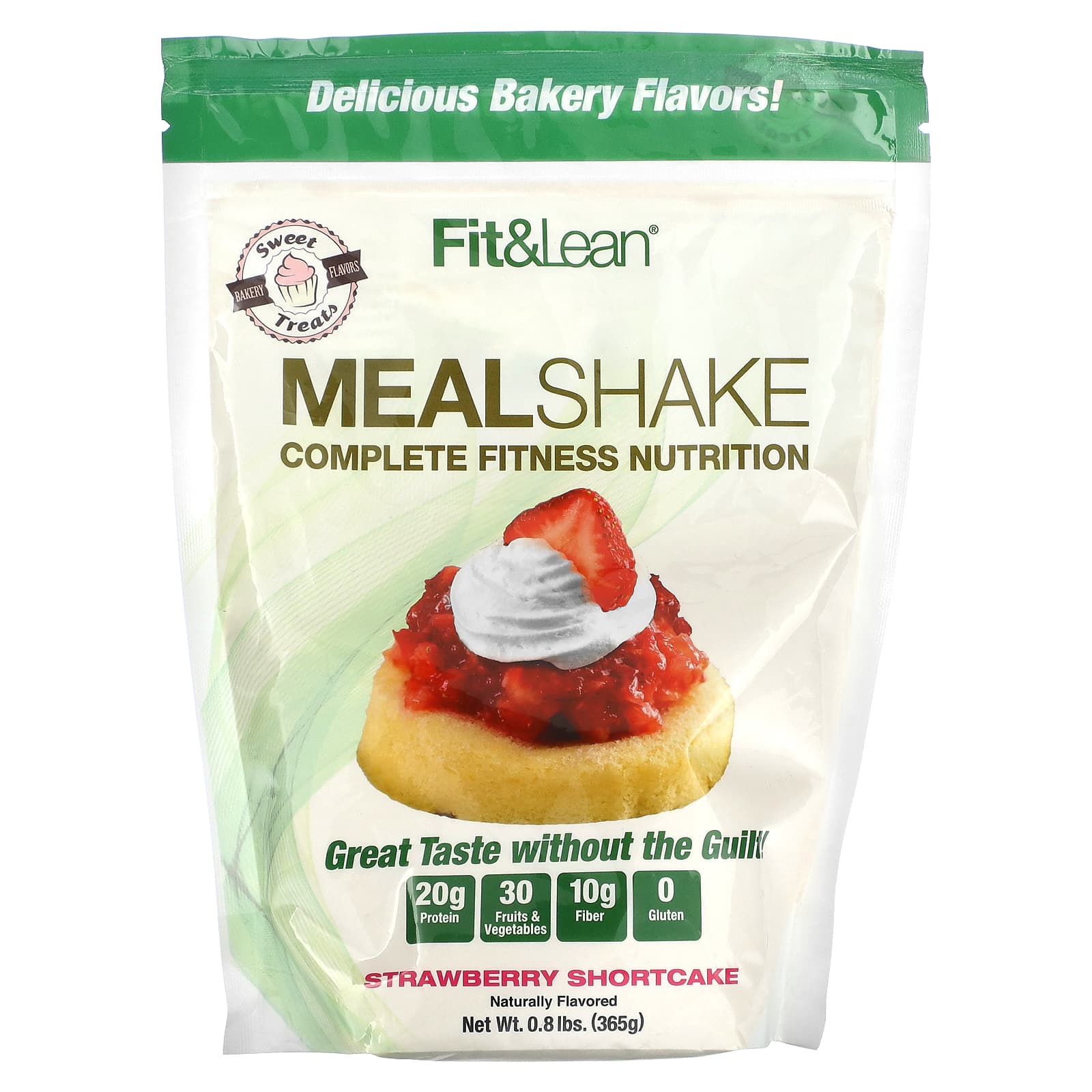 

Fit & Lean, Wheat Shake, Complete Fitness Nutrition, Strawberry Shortcake, 0.8 lb (365 g)