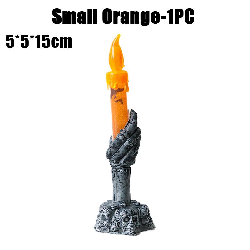 Halloween LED Lights Horror Skull Ghost Holding Candle Lamp Happy Holloween Party Decoration for Home Bar Decoration Light