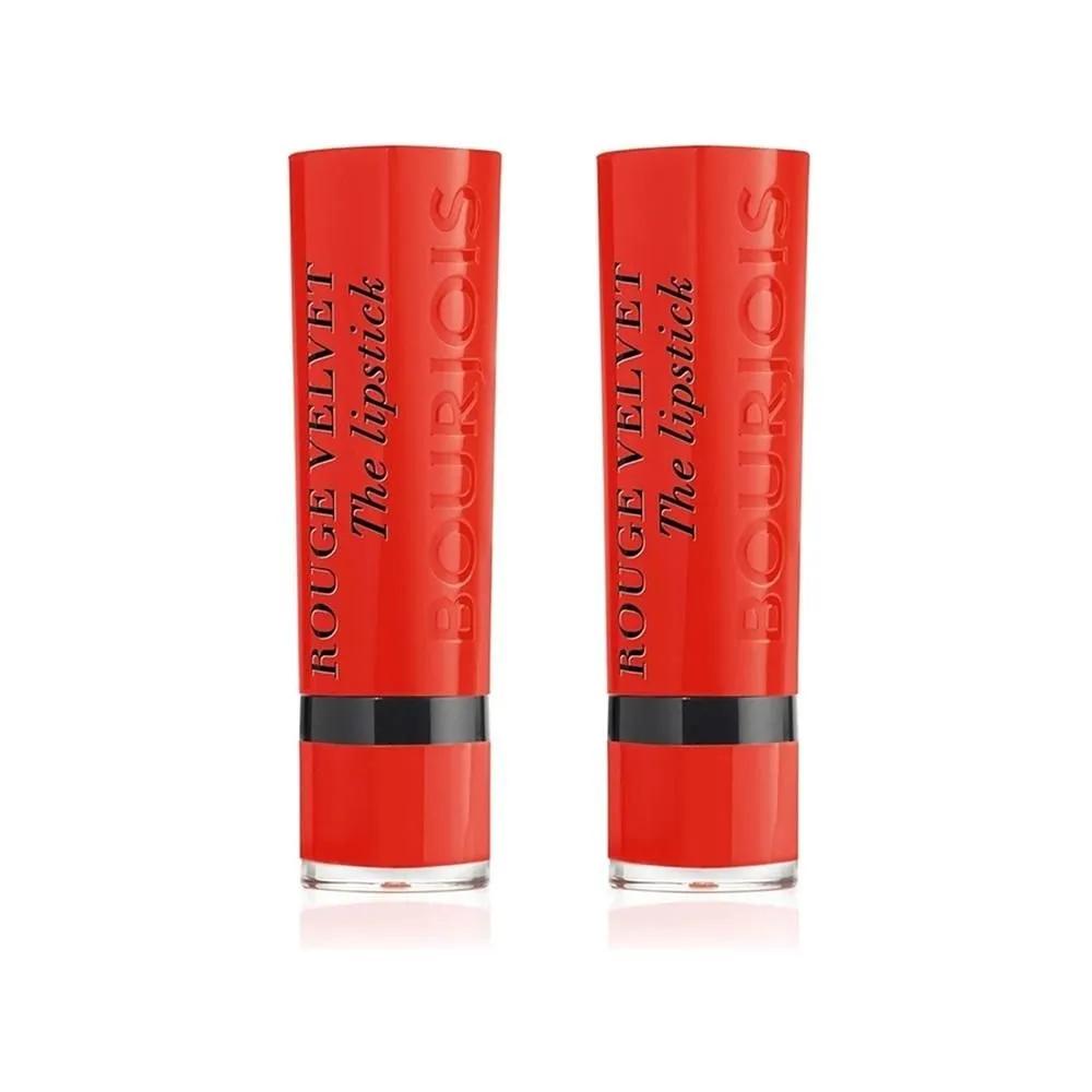

Bourjois 07 Jolie Carminoire Red Velvet Lipstick 2.4g 2 Pack Bourjois Rouge Velvet The Lipstick Bullet
