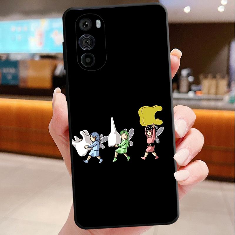 Phone Case For Motorola Edge 50 40 Pro 60 50 40 30 Ultra Neo Fusion Moto G85 G72 G53 G54 G84 G13 G32 Dental Definitions tooth