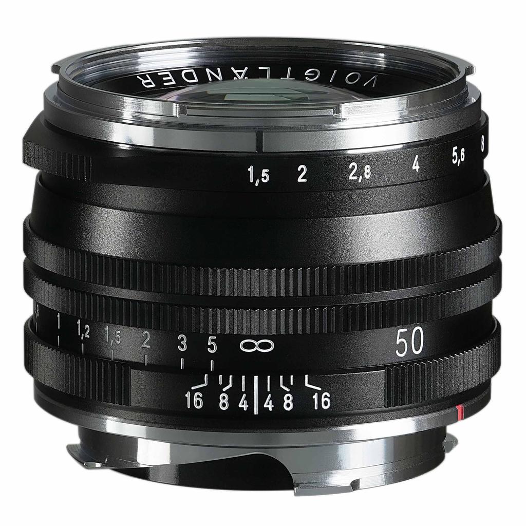Voigtlander NOKTON Vintage Line 50mm Aspherical I MC VM Leica M Black F1.5 Lens, Mount,