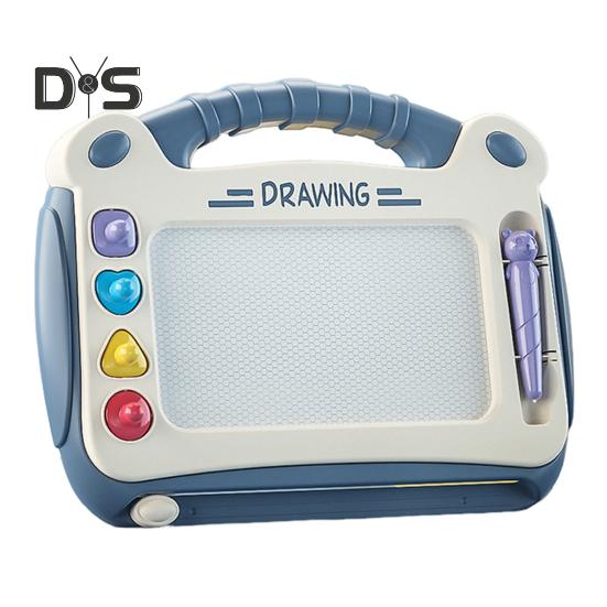 

Магнитная доска для граффити с 4 различными штампами для рисования, легко стирает рисунки, ручка не теряется, детская доска для рисования, развивающая игрушка синий