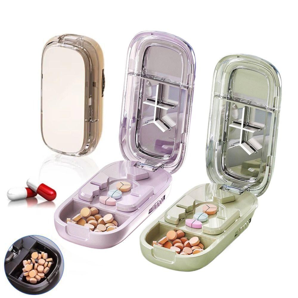 Dustproof Quartering Pill Cutter Divider Organizer Medicine Pill Cutter  for Small or Large Pills
