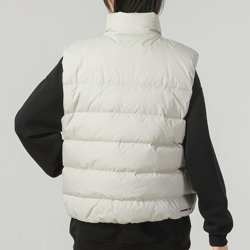 Nike Down Vests Women's White Stand Collar Moderate FZ1104-072
