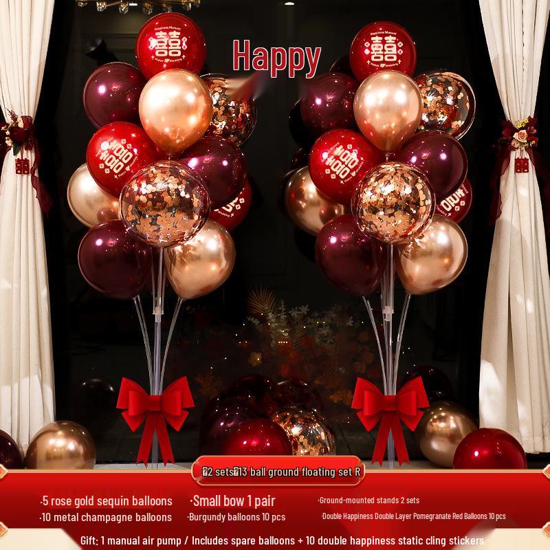 Wedding & Engagement Balloon Decoration Set for Living Room, Bridal Chamber, Aisle Guide, and New House Decor