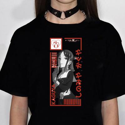 Kaguya Sama miłość jest wojna Miyuki Shinomiya Fujiwara koszulka damska letnia koszulka projektanta komiksów kobieta manga ubrania japońskiego projektanta