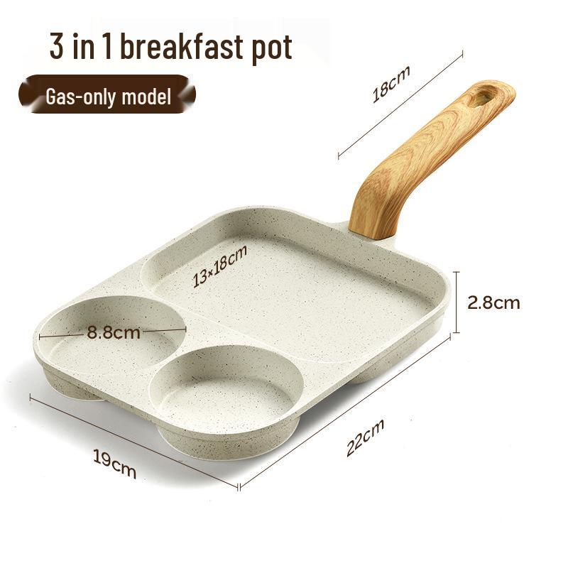 

Сковорода для завтрака с антипригарным покрытием: Сковорода Medical Stone для бекона, яиц и гамбургеров 3 в 1 Gas Type