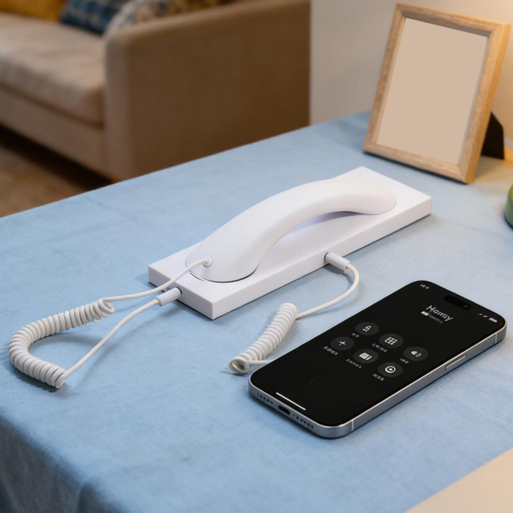 Retro Phone Handset Fit for 17 16 Retro Type C Wired Plug In Handheld Phone Handset with Microphone