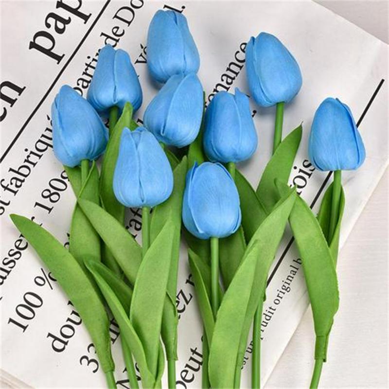 Colorful Tulip Artificial Flower Real Touch Flowers Tulip Bouquet Fake Flower For Home Wedding Decoration Home Garden Decor