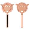 Stainless Steel Cocktail Strainer Shake Drinks Ice Mixed Filter for Bar Club Party (Rose Gold)