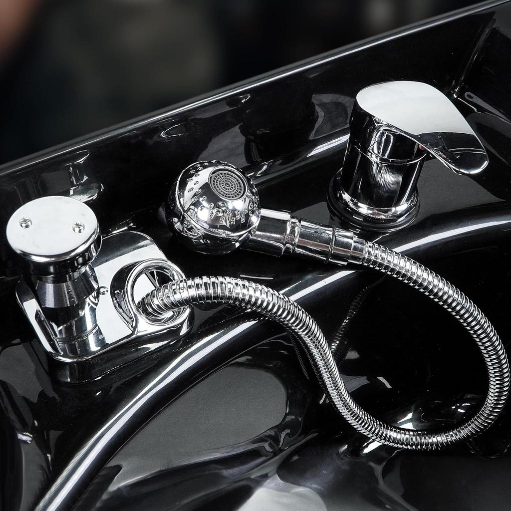 Salon Shampoo Bowl Faucet Vacuum Breaker Kit Spa Beauty Salon Shampoo Bowl Sink Hair Salon Bath Accessories Bathroom Hot Cold Faucet Spray Hose