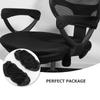 2pcs Black Chair Handle Covers Fabric Armrest Slipcovers Soft Pads Gaming Office Recliner Elastic Dustproof Comfortable Cover