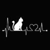 Car Sticker Pet Cat Heartbeat Lifeline Creative Truck Automobiles Motorcycles Exterior Accessories Vinyl 20Cm*8.9Cm Pvc