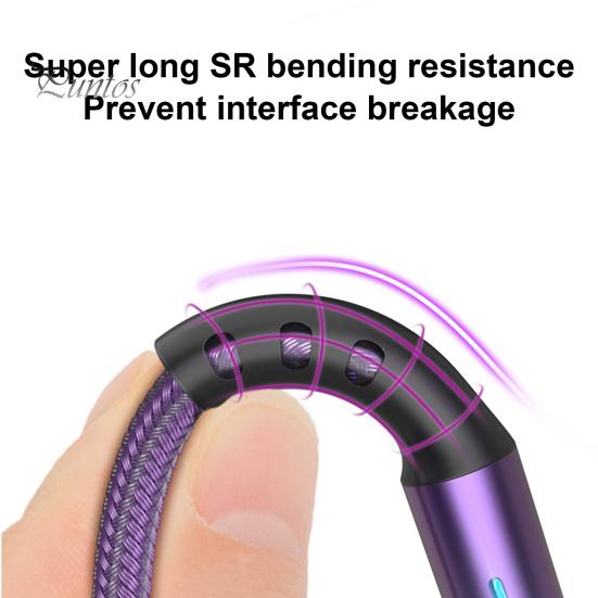 Cablu de date împletit Super compatibilitate Cablu de încărcare de viteză rapidă flexibil tip C pentru telefon tip C/pentru Android