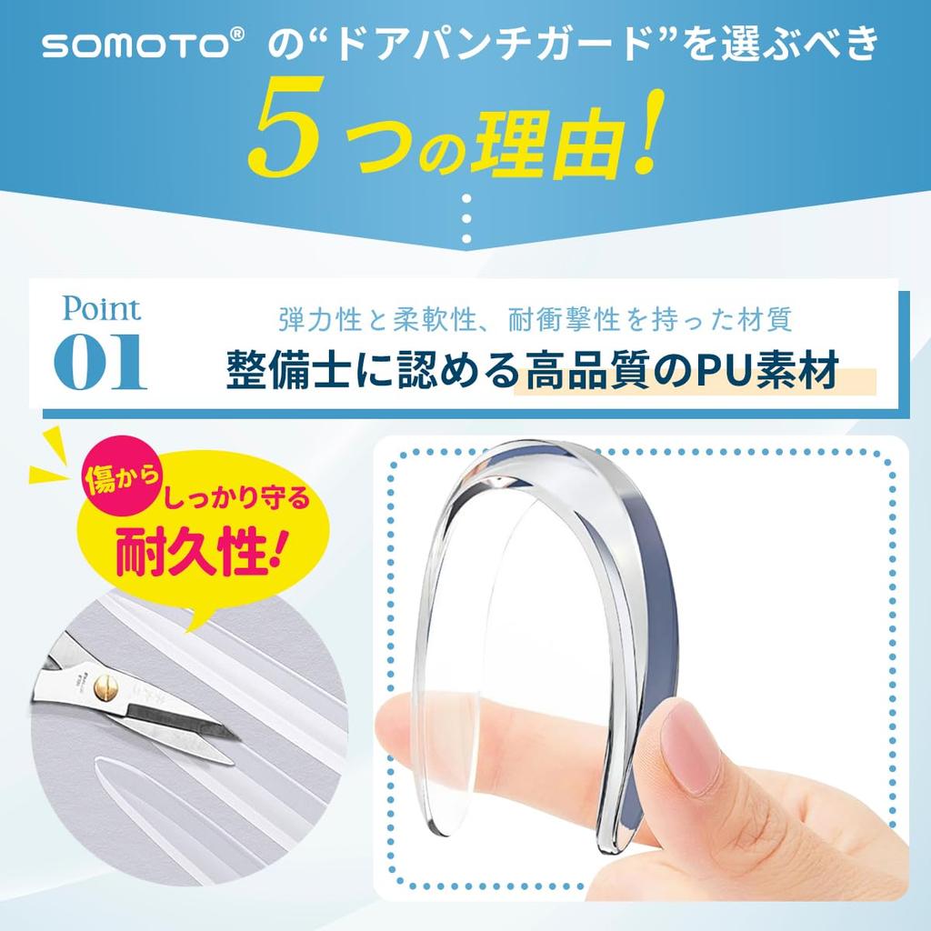 SOMOTO Car Door Guard, Door Punch Guard, Door Scratch Prevention, Mechanic Supervision, Universal, Soft,