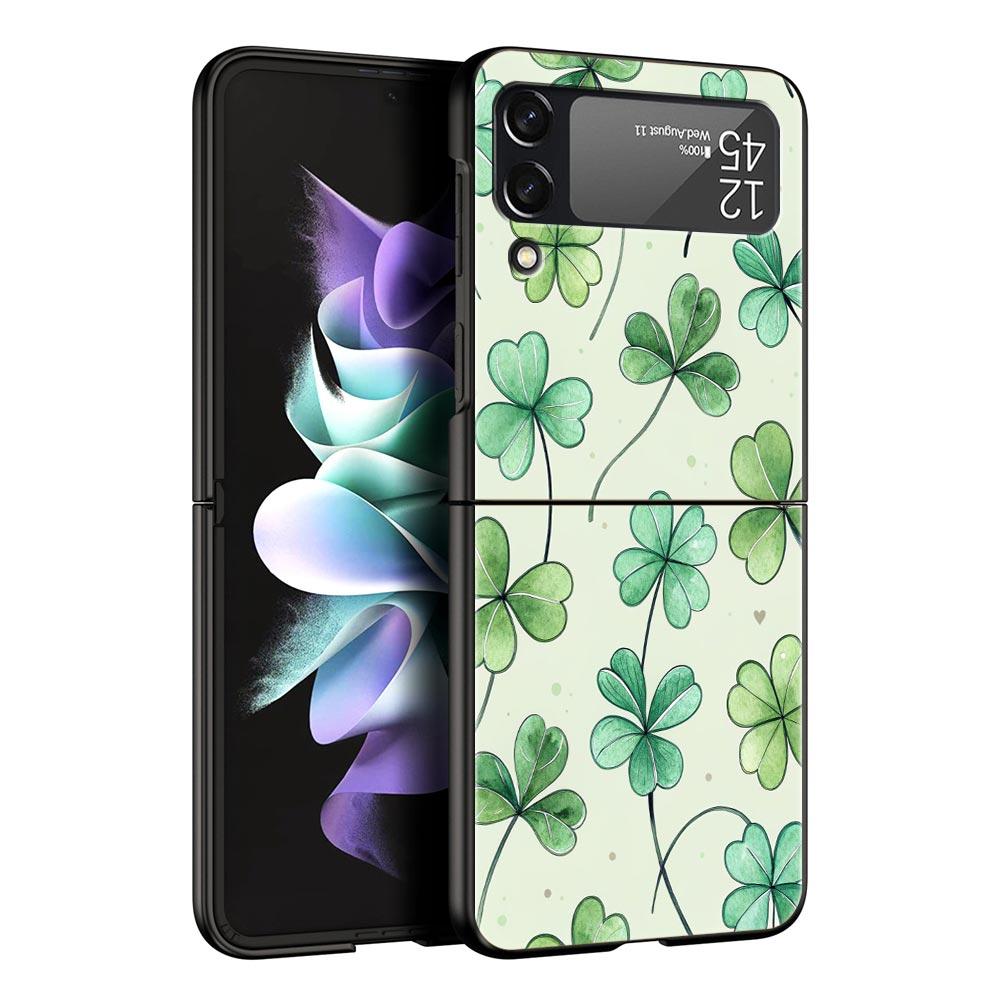 Handyhülle für Samsung Galaxy Z Flip 3 4 5 6 7 Faltbar Für Samsung Z Flip4 Flip5 PC Hartschalenhülle Stilvolles Design mit Blumenmuster