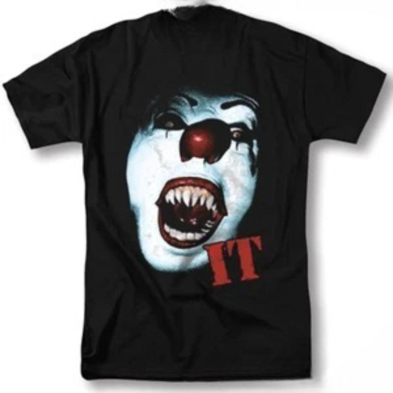 IT Pennywise Shirt Clown Horror Movie Vintage Graphic Design TShirt S