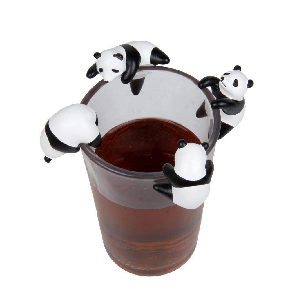Wall Cartoon Cute Climbing Posture Panda Mini Model Ornament For Decoration Cup