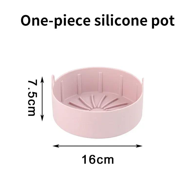 New Silicone Pot Multifunctional Air Fryers Accessories Bread Fried Chicken Pizza Basket Baking Tray Non Stick Baking Bakefor
