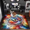 1Pc Musical symbols Printed circular carpet, home door mat, outdoor travel protection carpet A15
