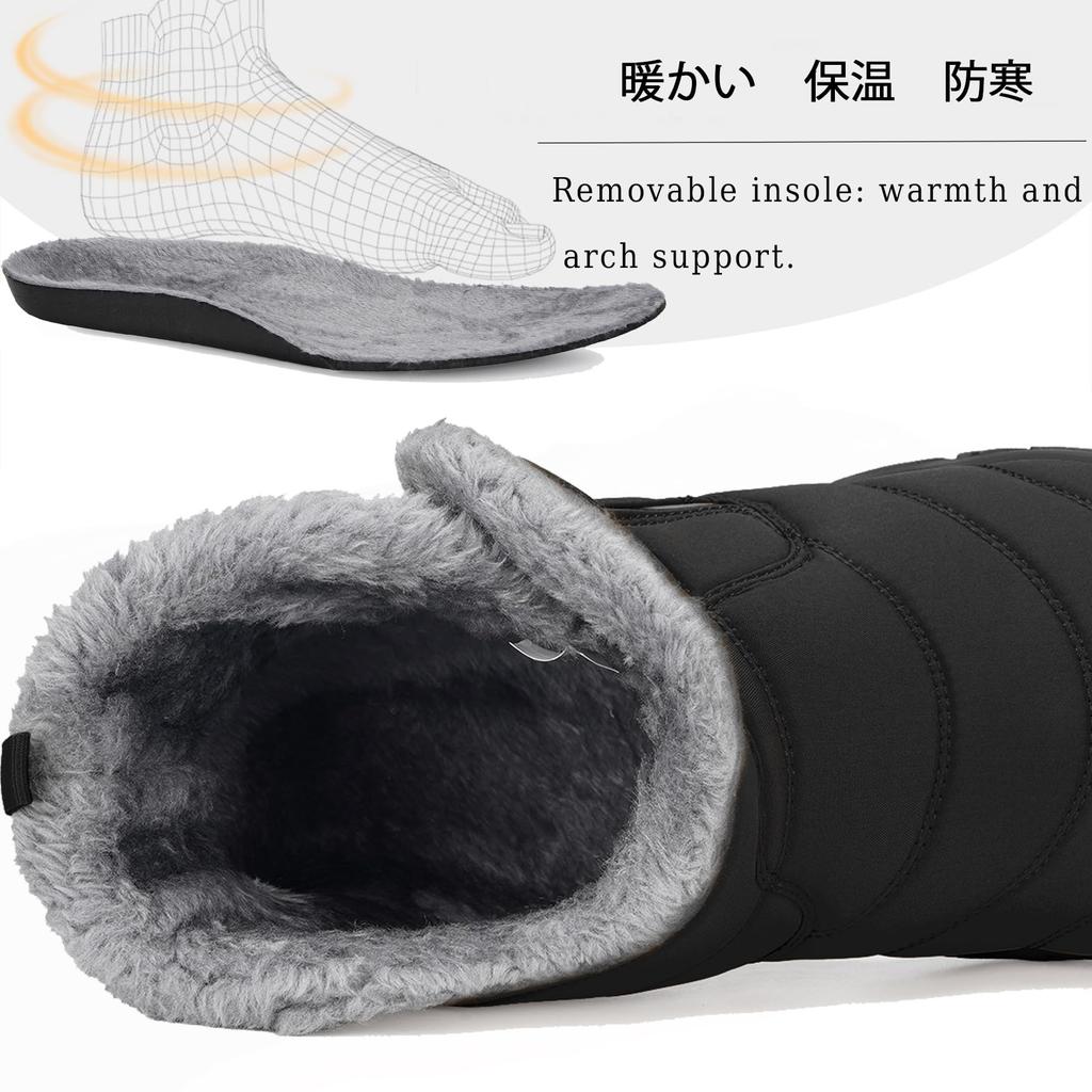 Winter Snow Warm Cotton Sheepskin Size Women's Boots, Boots, Boots, Fleece-lined, Insulated, Boots, Black, 24.0cm