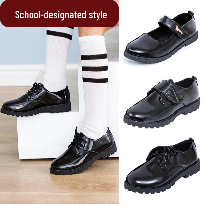 Unisex British-Style Leather Shoes for Kids: Soft-Soled, Versatile Performance Footwear in Various Styles