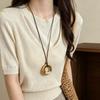 Trendy Boho Hol Hout Dikke Geometrie Bamboe Gewricht Hanger Lang Verstelbaar Koord Trui Ketting Ketting Voor Vrouwen Bedels Sieraden