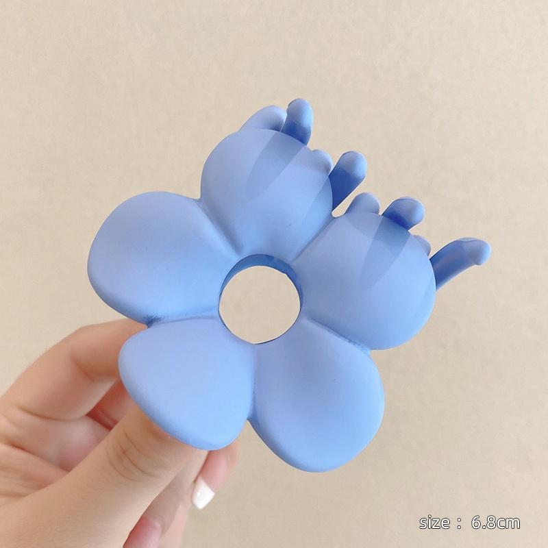 

New Women Fashion Frosted Colorful Flower Hair Clip Korean Style Hair Claw For Girl Clip Barrette Hair Accessories