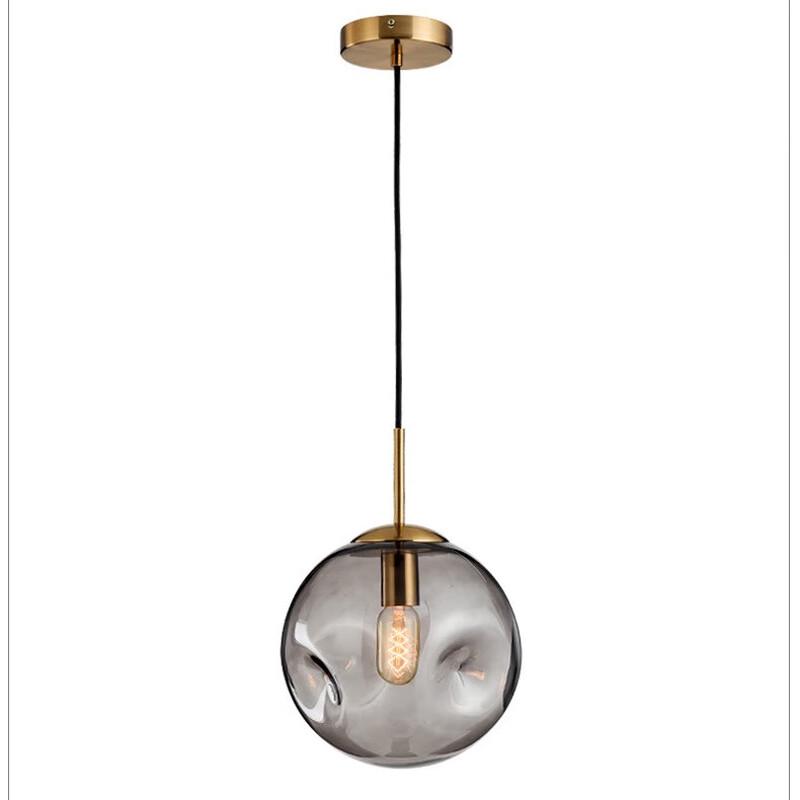Современный подвесной светильник с шаром из стекла